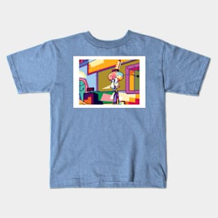 Colorful Pop art of Squidward Kids T-Shirt